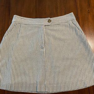 Court & Rowe White & Gray Seersucker Skirt Sz. 10
